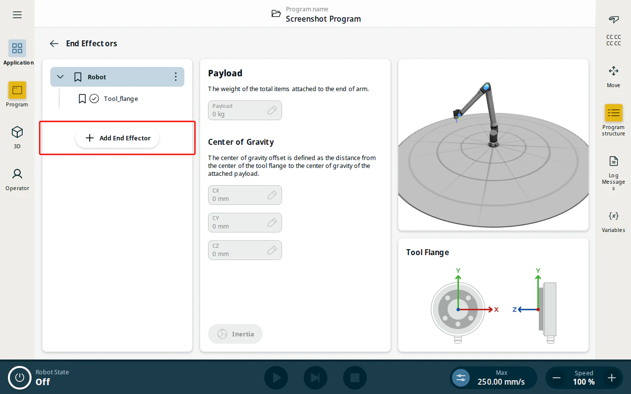 End Effectors — Add End Effector