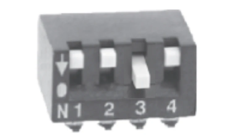 SAM-1N DIP switch with switch 3 down and the others up